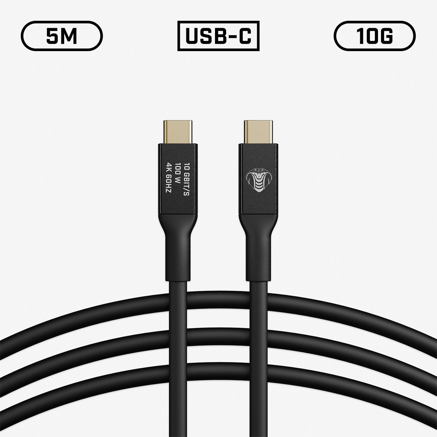 USB-C Tether Cable - 5M 10G/20G Straight