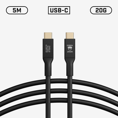 USB-C Tether Kabel - 5M 20G - Gerade
