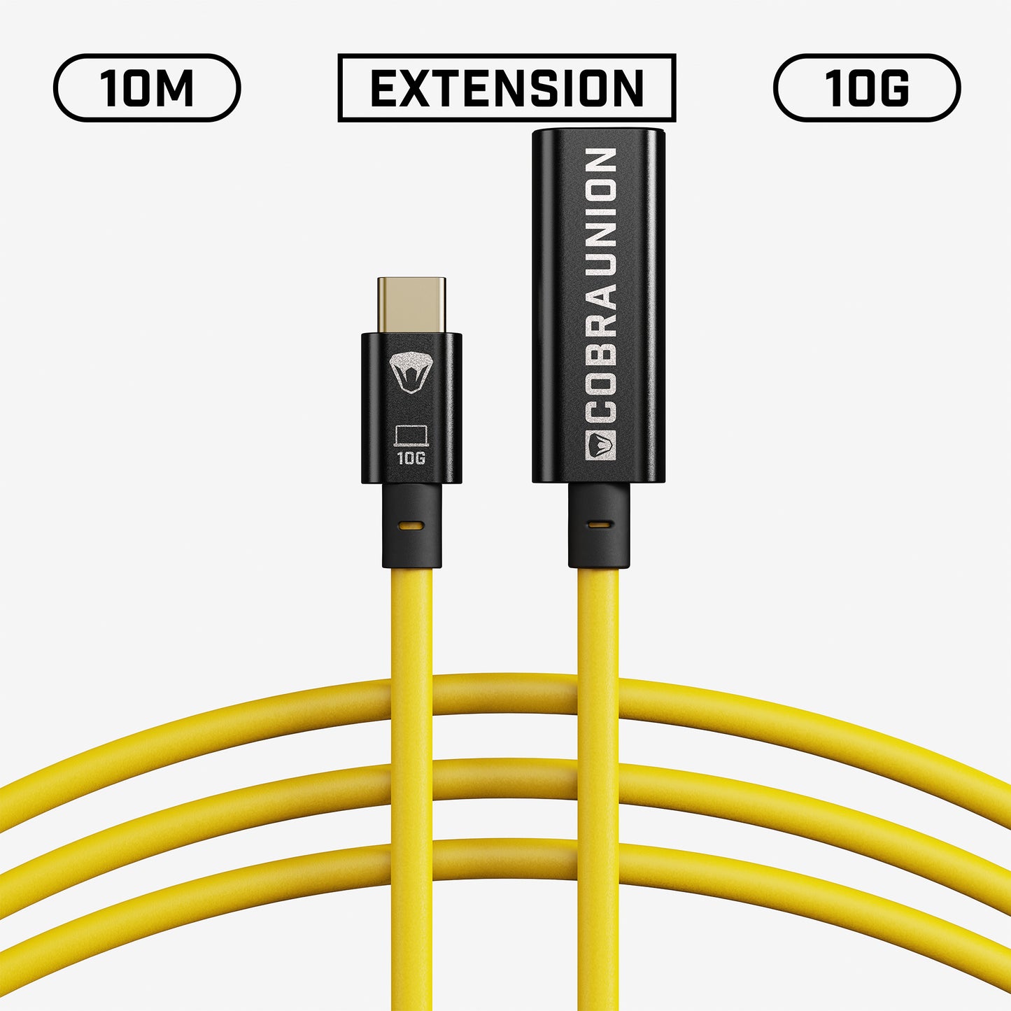 Câble de rallonge USB-C – 10 m 10 G – Jaune