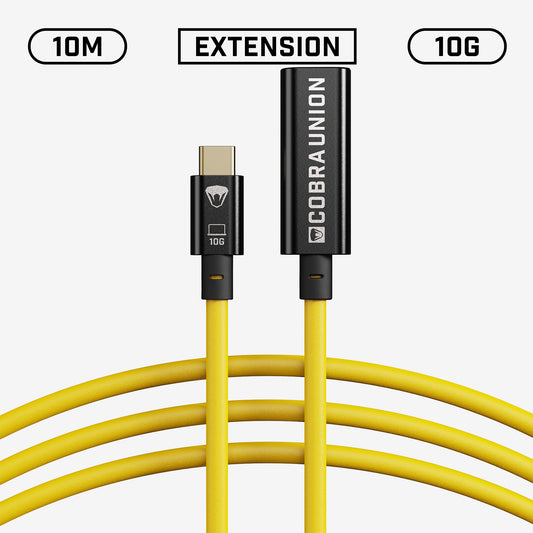 Câble de rallonge USB-C – 10 m 10 G – Jaune
